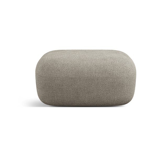 Taburet gri deschis cu tapițerie din țesătură bouclé Jenny – Micadoni Home