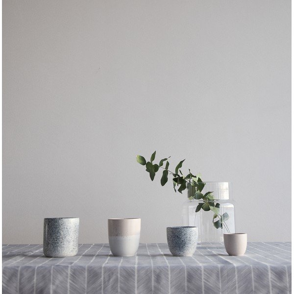 Cană din gresie ÅOOMI Mess, 200 ml, alb - negru-image-3