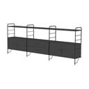 Sistem modular de rafturi negru 244x97 cm Dakota – Tenzo