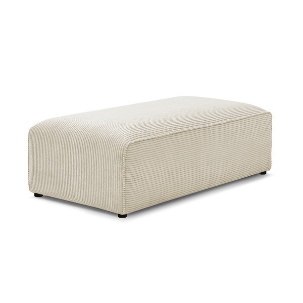 Taburet modular bej cu tapițerie din catifea reiată Megeve – Bobochic Paris