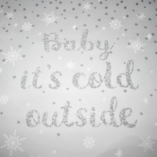 Lenjerie de pat albă/gri deschis pentru pat de o persoană 135x200 cm Baby It's Cold Outside – Catherine Lansfield-image-4