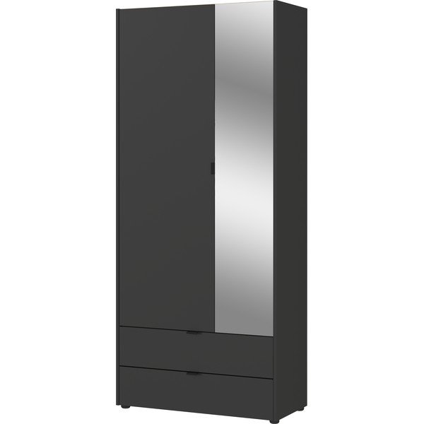 Șifonier gri antracit cu oglindă 84x196 cm Tuscon – Germania-image-2