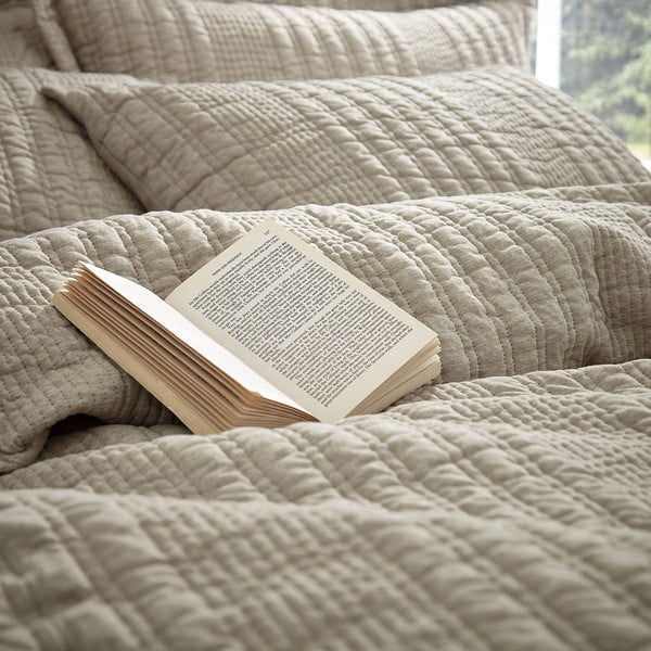 Lenjerie de pat bej pentru pat dublu, extinsă 230x220 cm Tamba Stripe – Pineapple Elephant-image-4