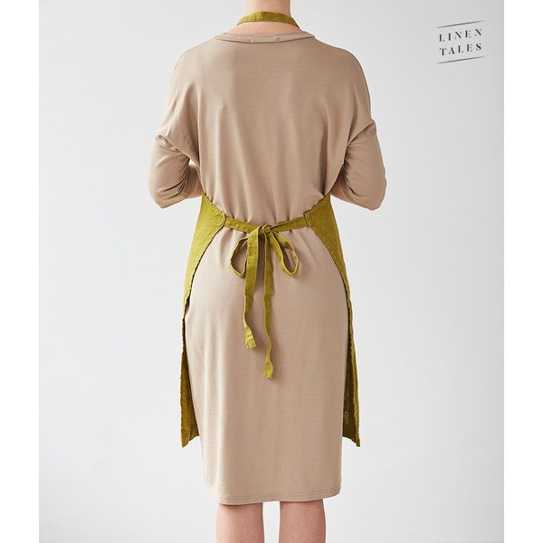 Șorț de bucătărie din in Linen Tales Daily Apron, 80 x 55 cm, verde-image-1