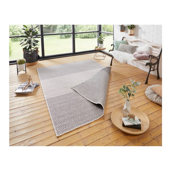 Covor reversibil adecvat interior/exterior NORTHRUGS Maui, 160 x 230 cm, gri deschis-image-1