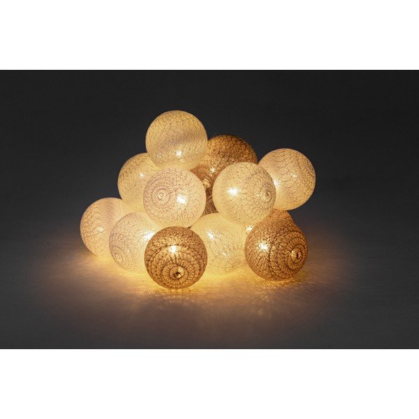 Ghirlandă luminoasă cu LED LUKKA, 15 becuri, bej-alb-image-1