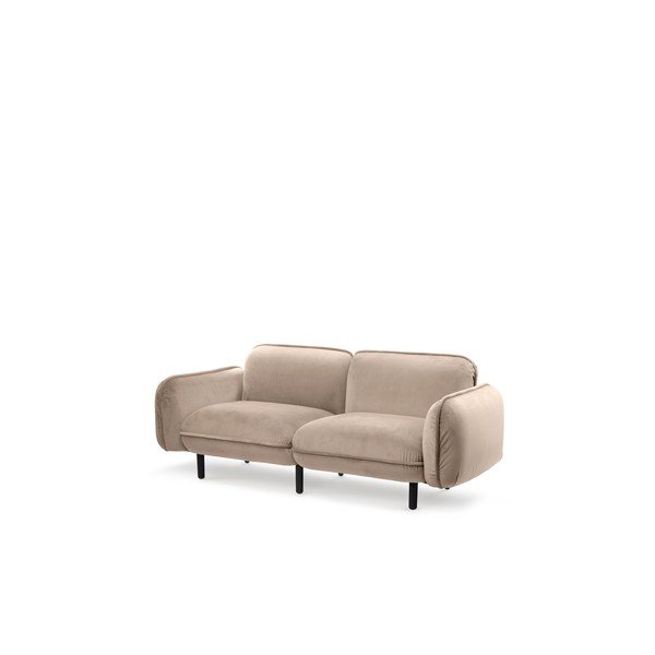 Canapea bej cu tapițerie din catifea 188 cm Bean – EMKO-image-2