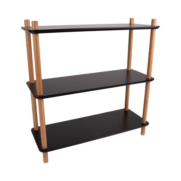 Etajeră cu picioare din bambus Leitmotiv Cabinet Simplicity, 80 x 82.5 cm, negru-image-2