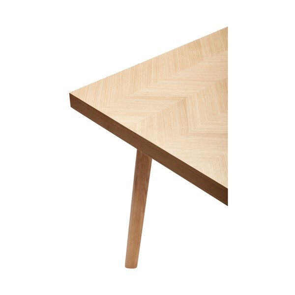 Masă de dining cu aspect de lemn de stejar 100x200 cm Herringbone – Hübsch-image-3