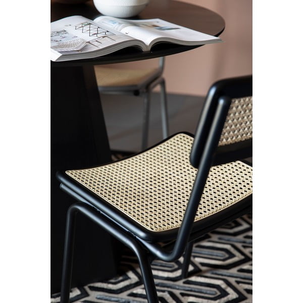 Set 2 scaune dining din ratan negru Jort- Zuiver-image-2