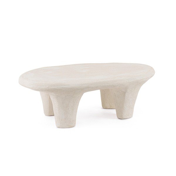 Măsuță de cafea crem din polirășină 62x102 cm Albin – Bizzotto