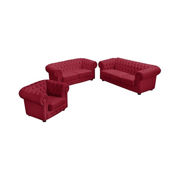 Fotoliu din piele Max Winzer Bridgeport Nappa, roșu-image-1