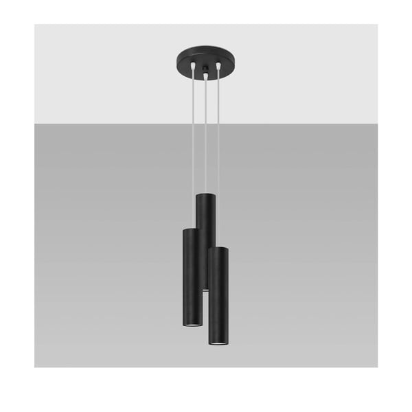 Lustră pendul neagră ø 6 cm Castro – Sollux-image-2