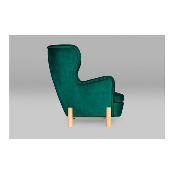 Fotoliu cu spătar înalt SKANDICA Ingrid Green, verde închis-image-2