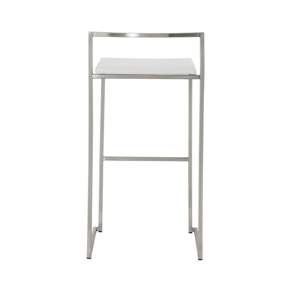 Scaun de bar cu șezut alb Kokoon Meto, înălțime 74 cm-image-1