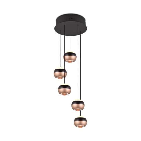 Lustră negru-arămiu  LED cu abajur din metal ø 30 cm Orbit – Trio Select