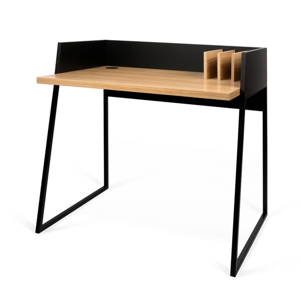 Birou TemaHome Volga Oak, negru-image-2