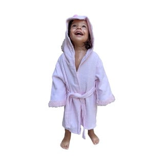 Halat pentru copii roz S din bumbac Rabbit - Rocket Baby