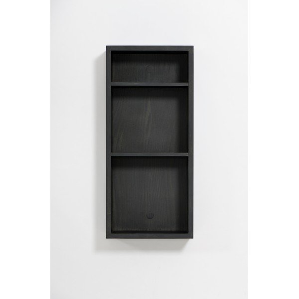 Raft de perete pentru baie din stejar Wireworks Slimline, negru-image-4