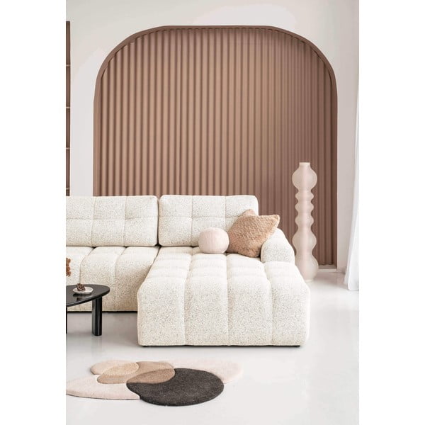 Colțar modular crem extensibil/cu spațiu de depozitare (cu colț pe partea dreaptă) Lulu – Miuform-image-2