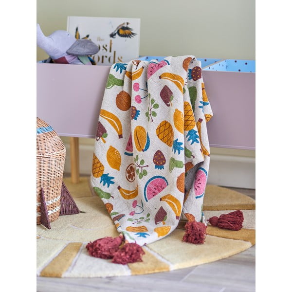 Pătură pentru copii din bumbac reciclat 130x160 cm Fruitta – Bloomingville Mini-image-1