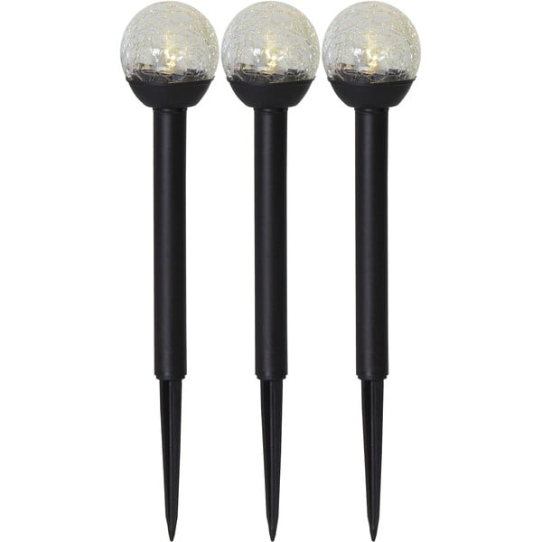 Set de 3 decorațiuni solare cu LED-uri pentru exterior Star Trading Roma, înălțime 23 cm