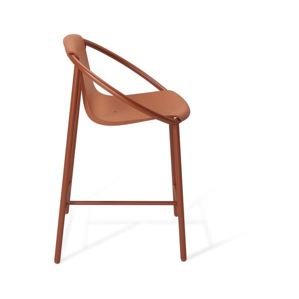 Scaun de bar cărămiziu din plastic 90 cm Ringo – Umbra-image-3