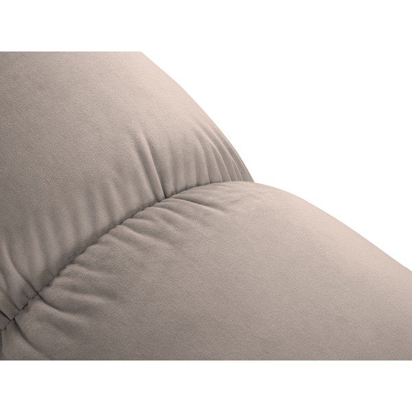 Taburet modular maro deschis cu tapițerie din catifea Bellis – Micadoni -image-1