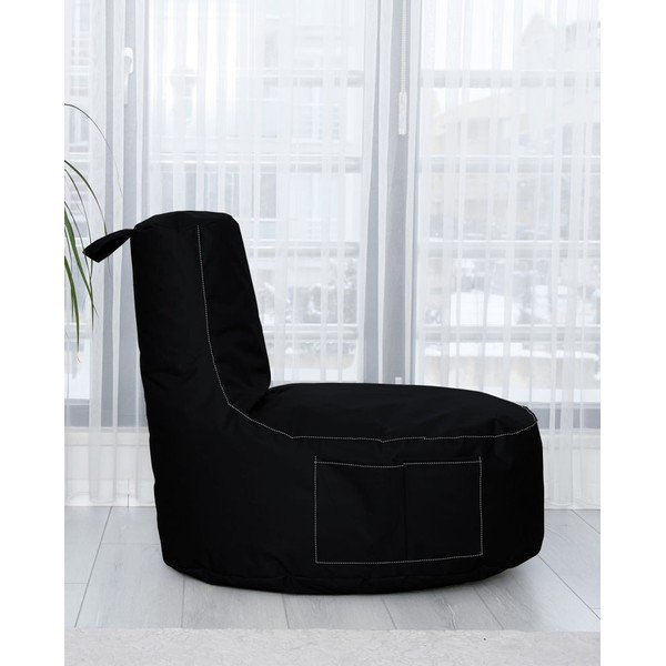 Fotoliu bean bag negru EVA Sport – Floriane Garden-image-1