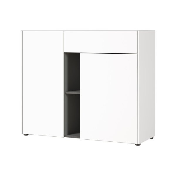 Comodă Germania Veluva, lățime 112 cm, alb-image-1