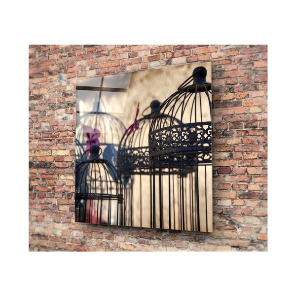 Tablou din sticlă 3D Art Cages, 50 x 50 cm-image-1