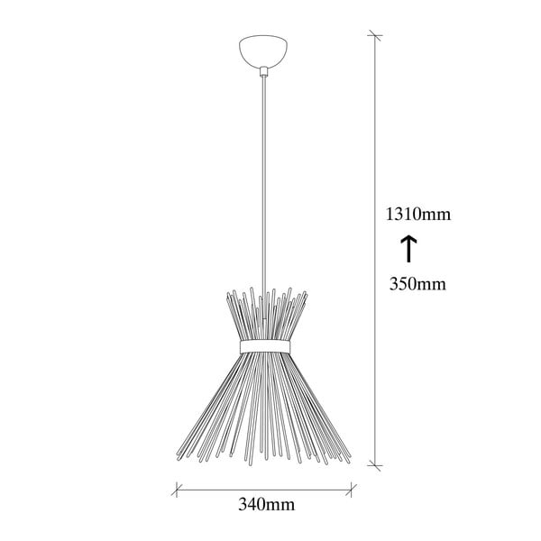 Lustră neagră cu abajur din metal ø 34 cm Kirpi – Opviq lights-image-2