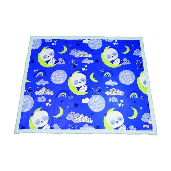 Pătură pentru copii albastră 80x100 cm – OYO kids-image-1
