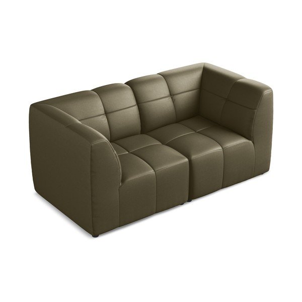 Canapea kaki cu tapițerie din imitație de piele 180 cm Aloha – Makamii-image-3