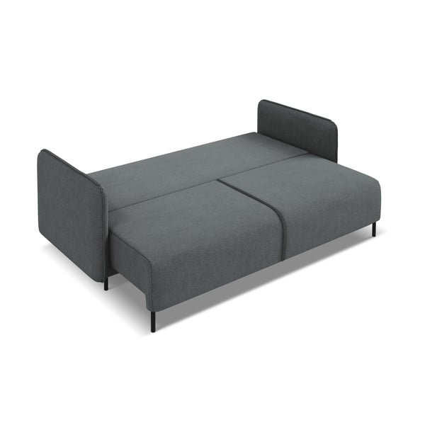 Canapea gri închis extensibilă/cu spațiu de depozitare 226 cm Luana – Makamii-image-4