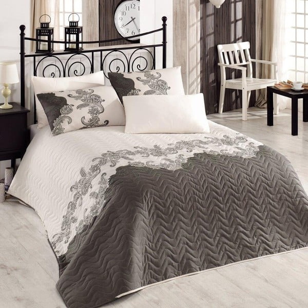 Set cuvertură și fețe de pernă Eponj Home Scarlet , 200 x 220 cm, bej