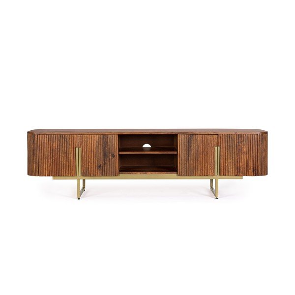 Comodă TV în culoare naturală din lemn de mango 180x45x40 cm Vilas – Bizzotto-image-3