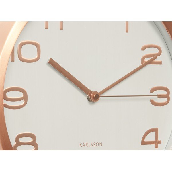 Ceas de perete Present Time Maxie Copper, alb -image-1