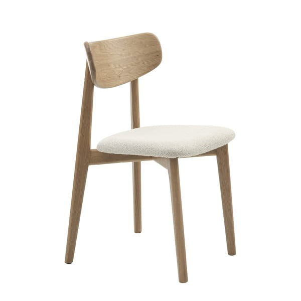 Scaun de dining crem/în culoare naturală Elim – Unique Furniture