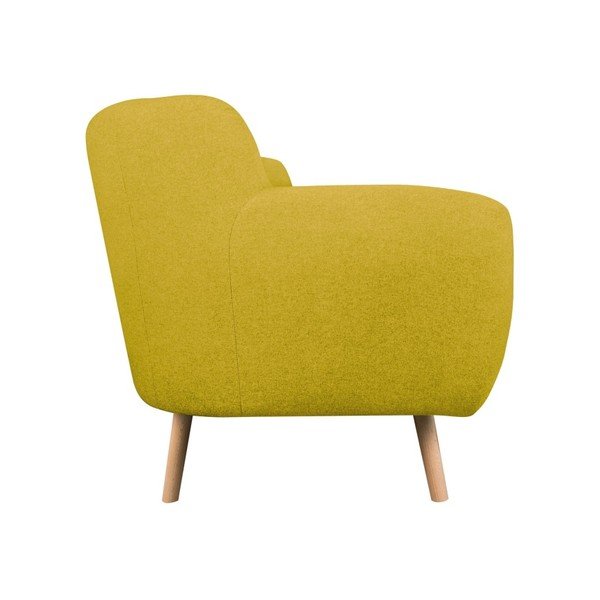 Canapea cu 2 locuri Kooko Home Pop, galben -image-4