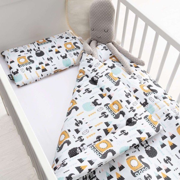 Set pentru pătuț alb Sweet Dreams - Yellow Tipi-image-1