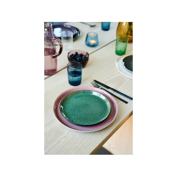 Farfurie verde/neagră pentru desert  din gresie ø 21 cm Gastro Green/Black – Bitz-image-4