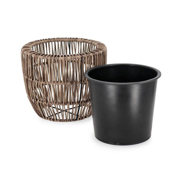Ghivece 3 buc. din plastic/din ratan artificial ø 44 cm Ayun – Bizzotto-image-2