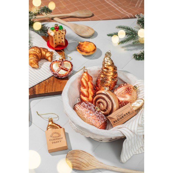 Ornament de Crăciun din sticlă 3,5 cm Plait Bread – Sass & Belle-image-4