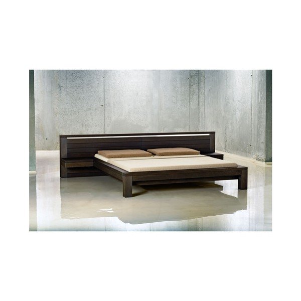 Pat din lemn de stejar Javorina Next, 160 x 200 cm-image-1