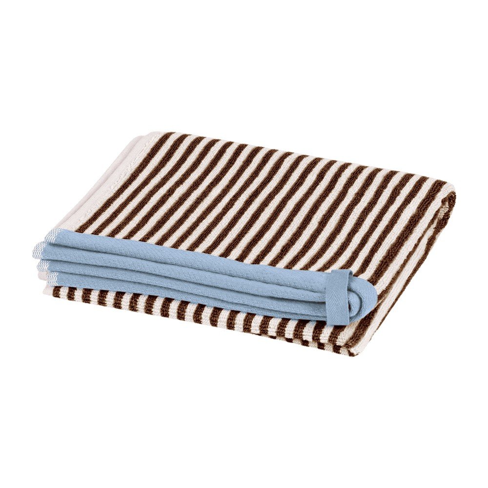 Prosop maro/crem din bumbac din frotir 50x80 cm Gobo – noo.ma