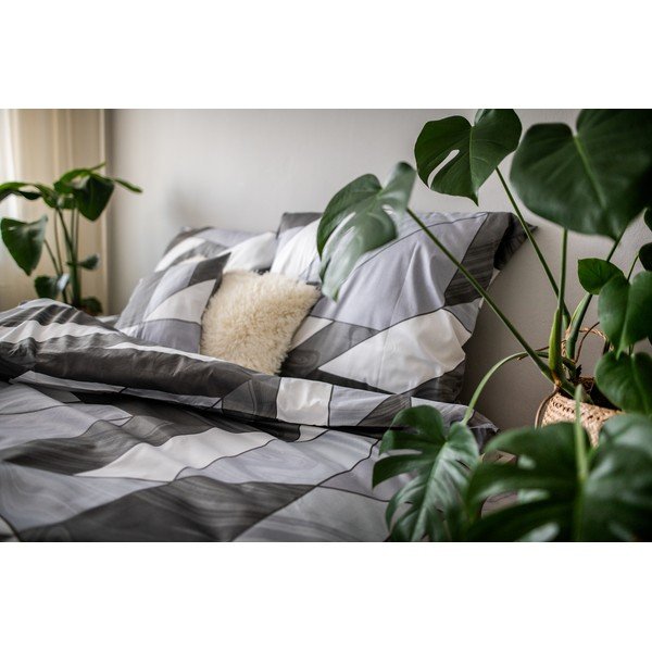 Lenjerie de pat din bumbac satinat Cotton House Kevin, 140 x 200 cm, gri-image-3