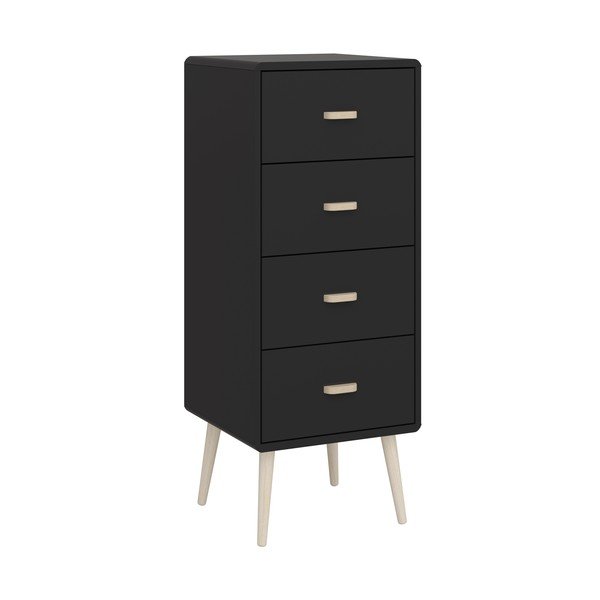 Comodă neagră înaltă 41x105 cm Mino - Tvilum-image-1