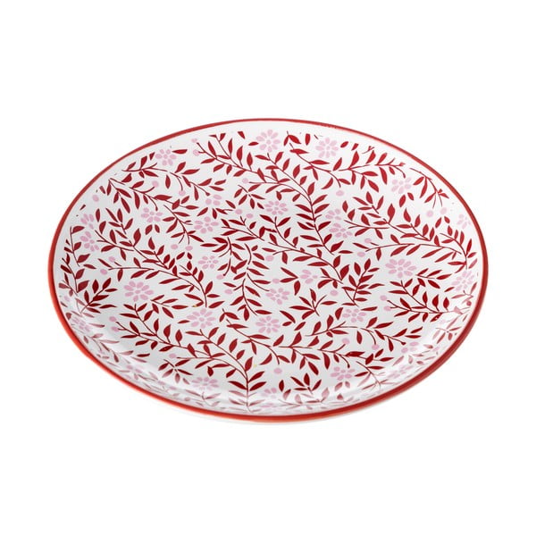 Farfurie Unimasa Redos, , Ø 20,3 cm roșu-alb