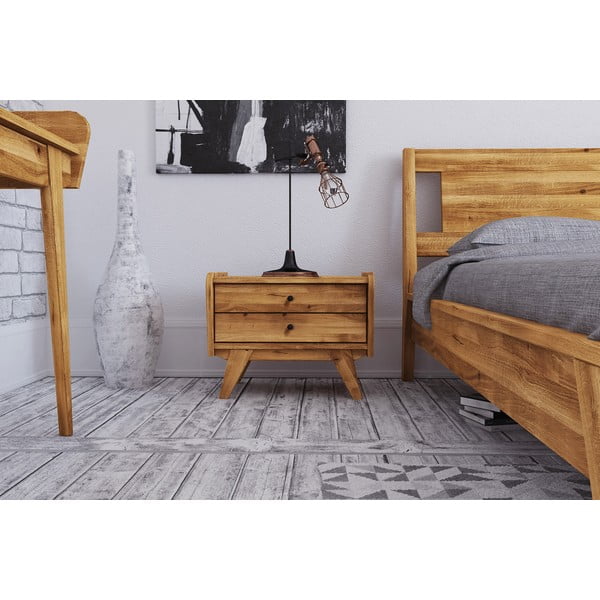 Noptieră din lemn de stejar Retro 1 - The Beds-image-1